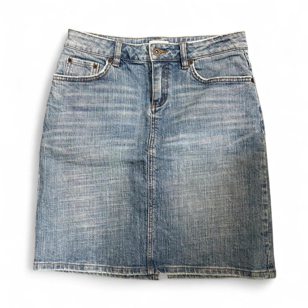 Topshop MOTO Denim Mini Skirt Light Wash Y2K Low Rise Jean